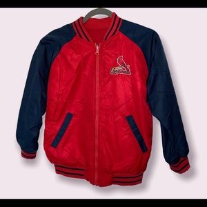 Vintage ST. Louis Cardinals Reversible Nylon Bomber Letterman Majestic Jacket